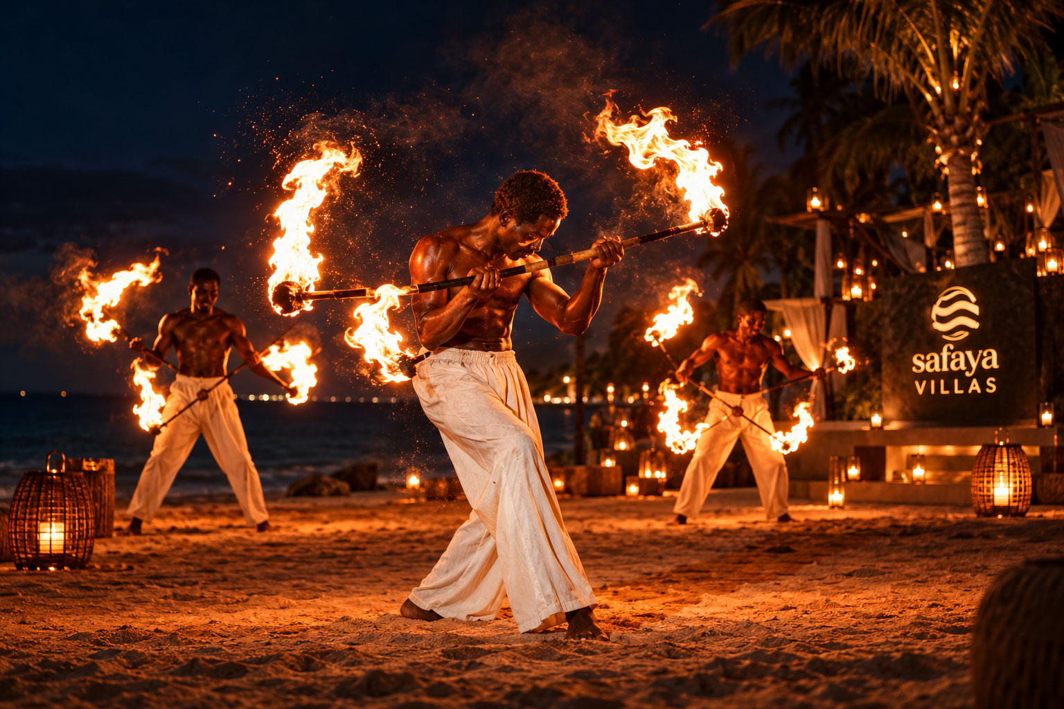 Live Fire Show at Safaya Luxury Villas
