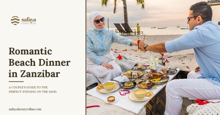 romantic beach dinner zanzibar